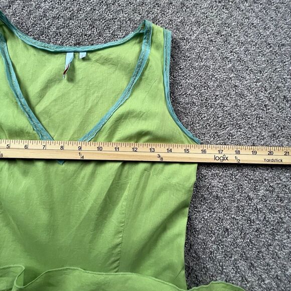 Aquarius  Anthropologie Size 2‎ Green Horizon Line Cotton Dress - Picture 8 of 9
